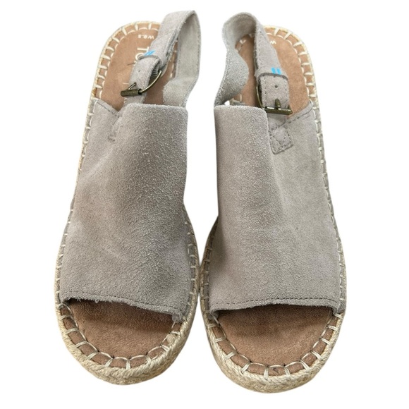 TOMS Women’s Desert Taupe Suede Monica Wedge - Size 8.5. NWOT - Picture 2 of 6